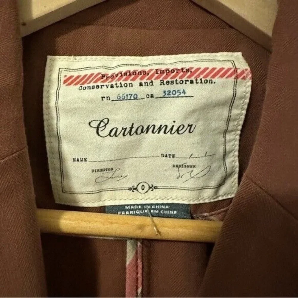 Anthropologie Cartonnier Silk Lightweight Blazer Jacket - Womens 0 - Picture 6 of 8